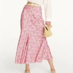 J Crew Pink & White Slip Skirt
